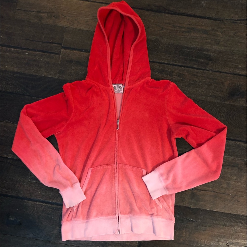 Red and pink ombré juicy couture jacket
